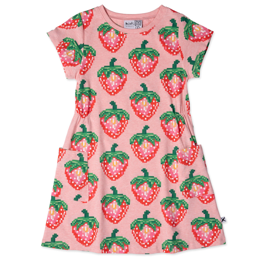 Pixelated Strawberries Dress