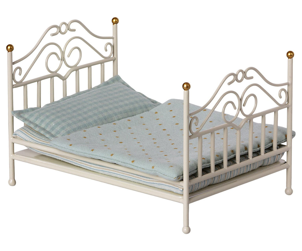 Vintage Bed Micro off-white (light blue)