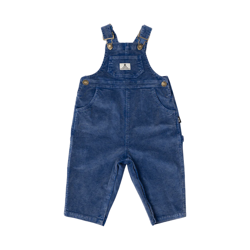 Blue Cord Baby Overalls