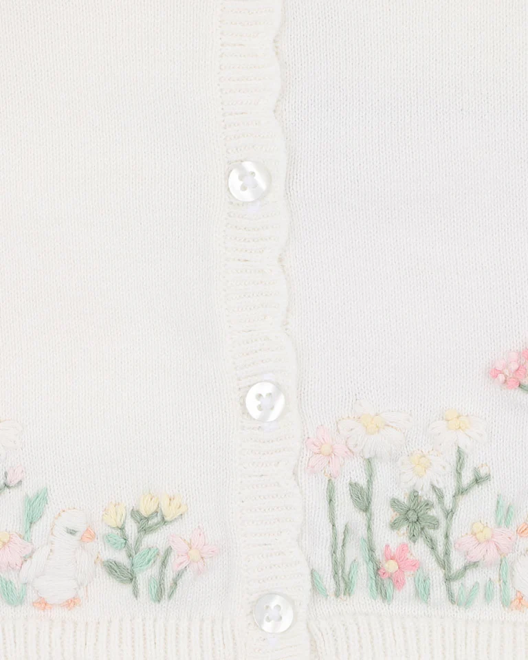 Bonnie Embroidered Knitted Cardigan