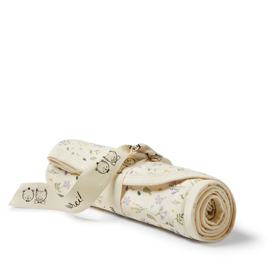 Bella Floral Organic Cotton Bunny Rug