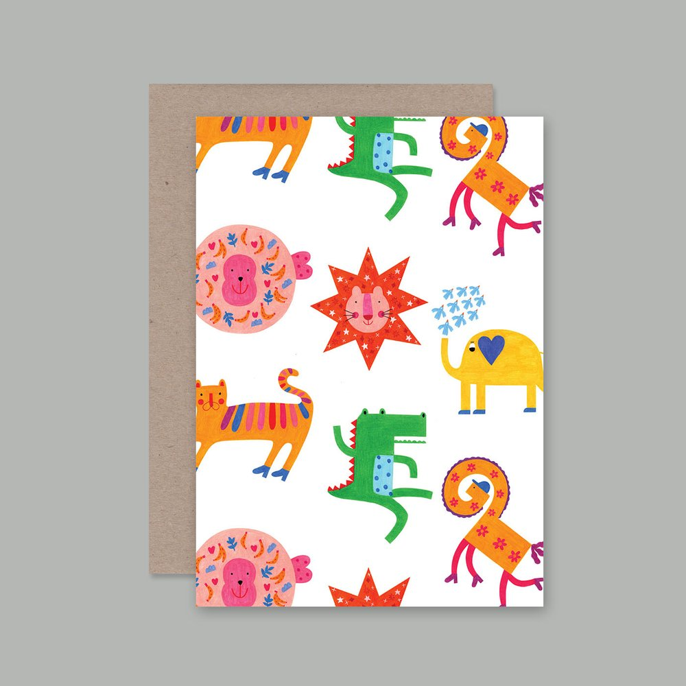 Jungle Animals Card