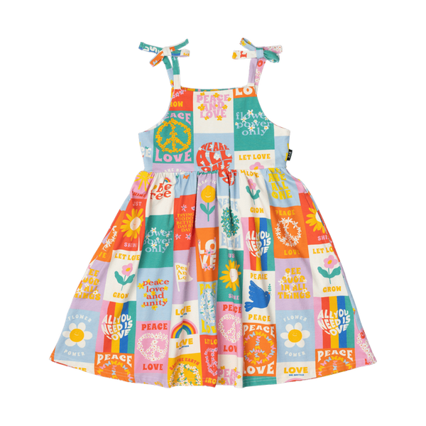 Rock Your Kid Peace & Love Dress