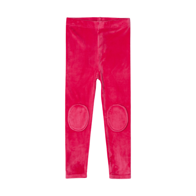 Rock Your Kid Pink Velvet Knee Patch Tights
