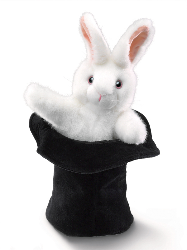Folkmanis Rabbit In the Hat Puppet