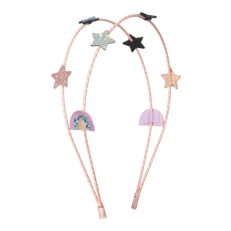 Rainbow & Star Space Unicorn Alice Band