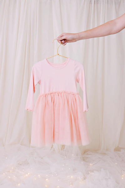 Ribbed Tutu Dress - Soft Rose