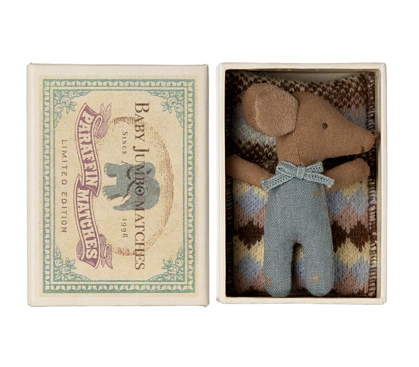 Sleepy Wakey Baby Mouse in Box - Blue 2024