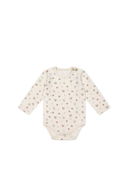 Jamie Kay Organic Cotton Fernley Bodysuit - Woodland Friends.