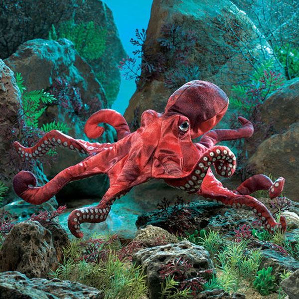 Red Octopus Puppet