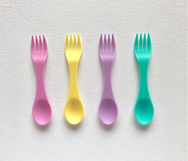 Munchbox sporks aqua, pink lilac and lemon