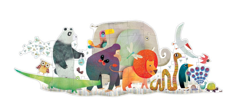 Giant animal parade floor puzzle