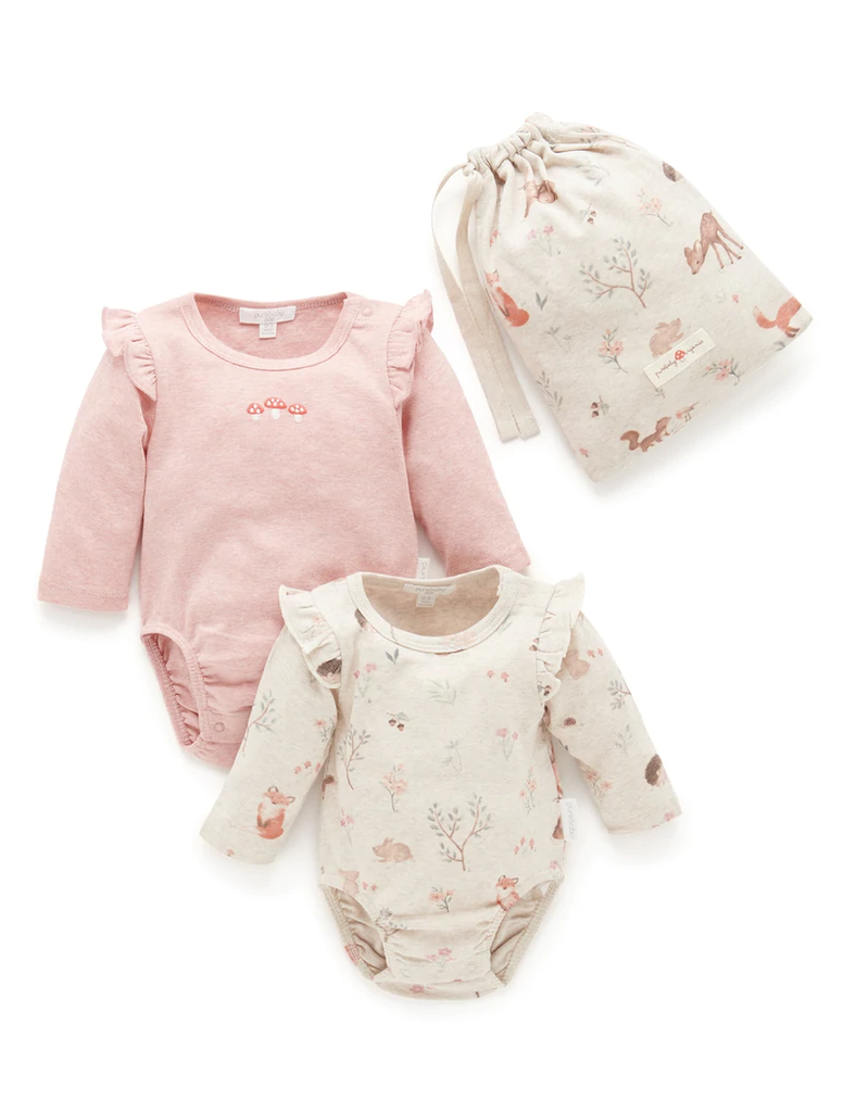 2 Pack Bodysuit - Woodland Print