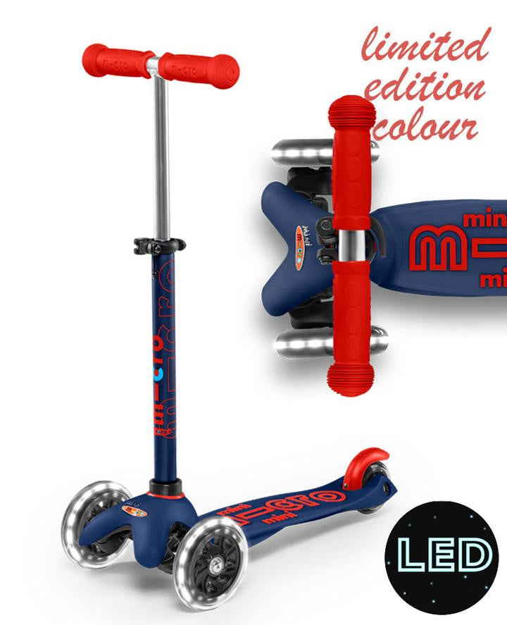 Mini Micro Deluxe Scooter - LED Navy Blue (Limited Edition)