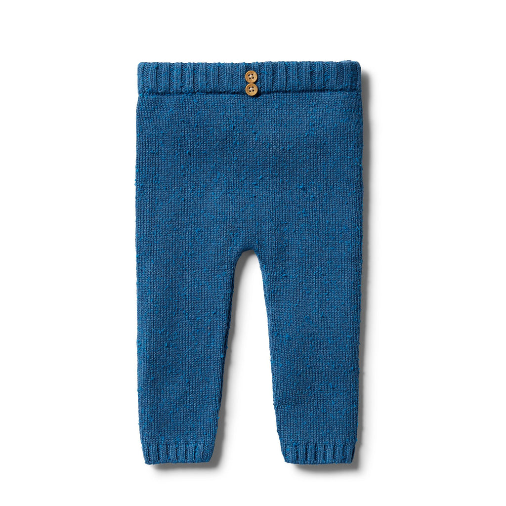 Knitted Legging - Denim Fleck