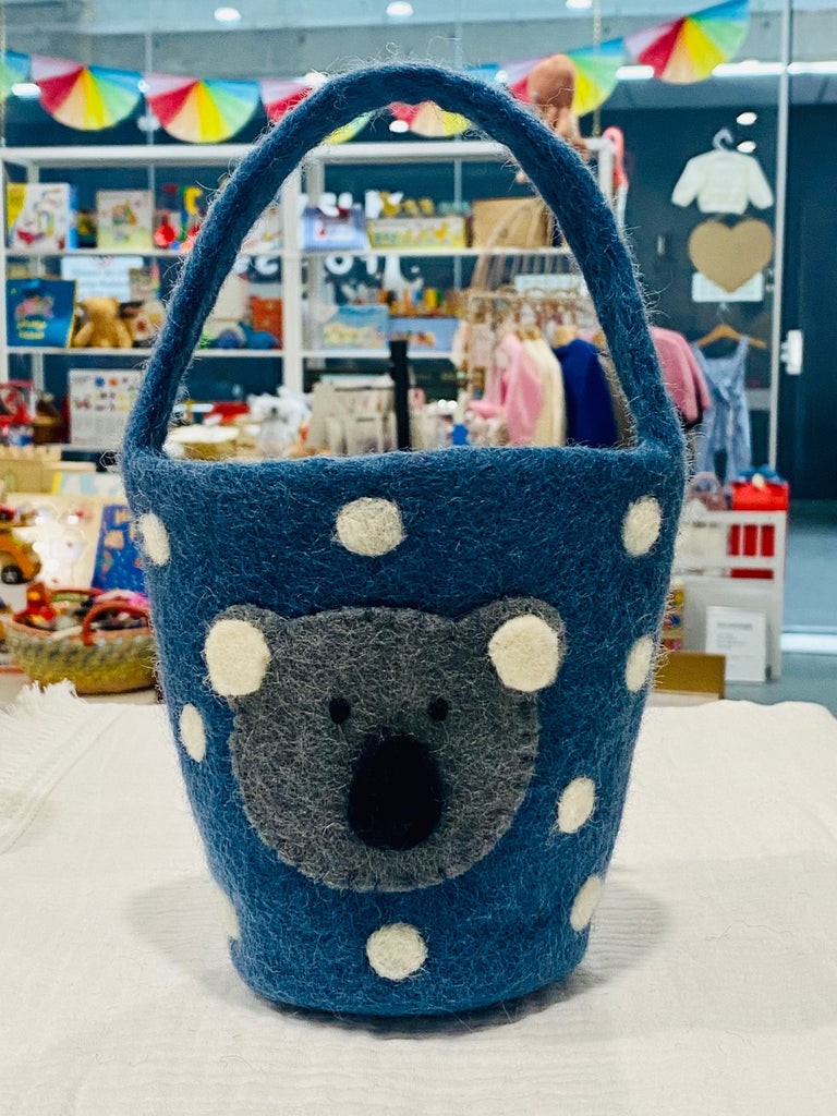 koala basket - blue