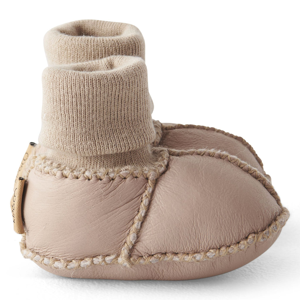 Natural Almond Baby Booties