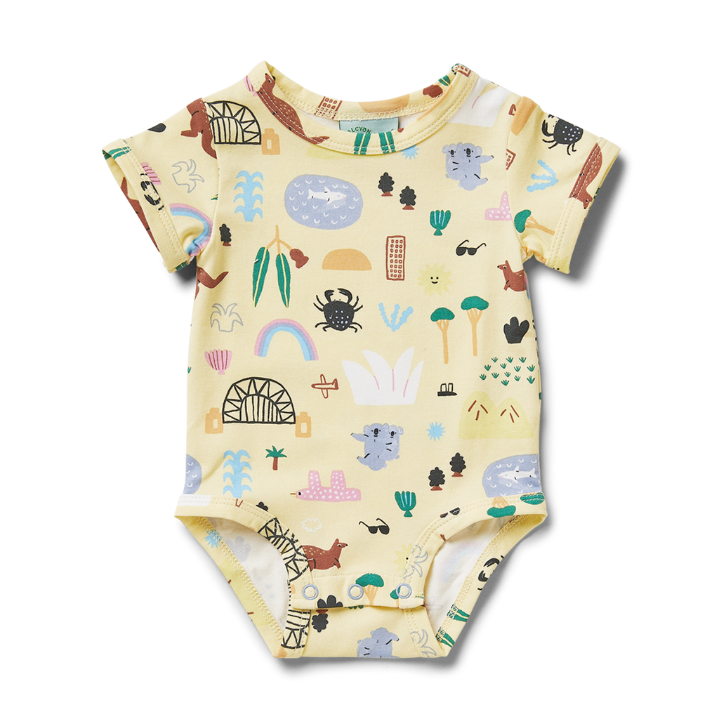 Sun City Short Sleeved Bodysuit