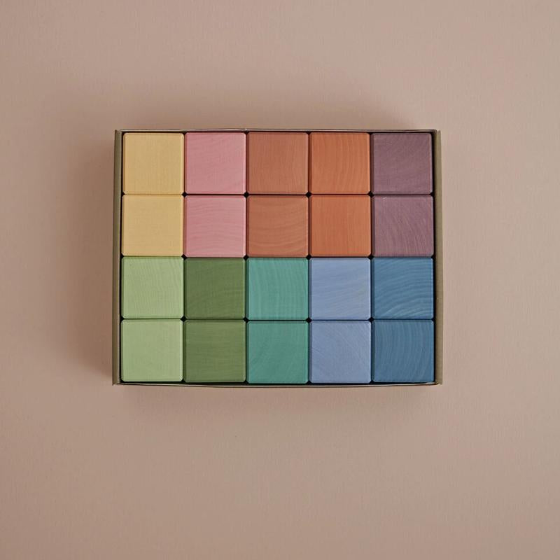 Earth pastel cubes set (20 cubes)