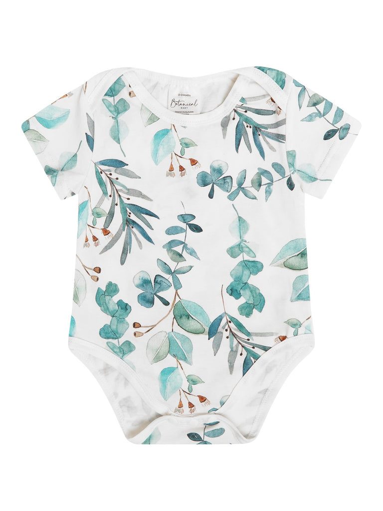 Short-sleeved bodysuit - Soft Foliage