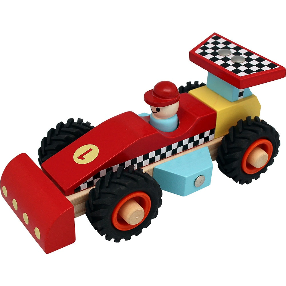 Wooden Racing Car - Red