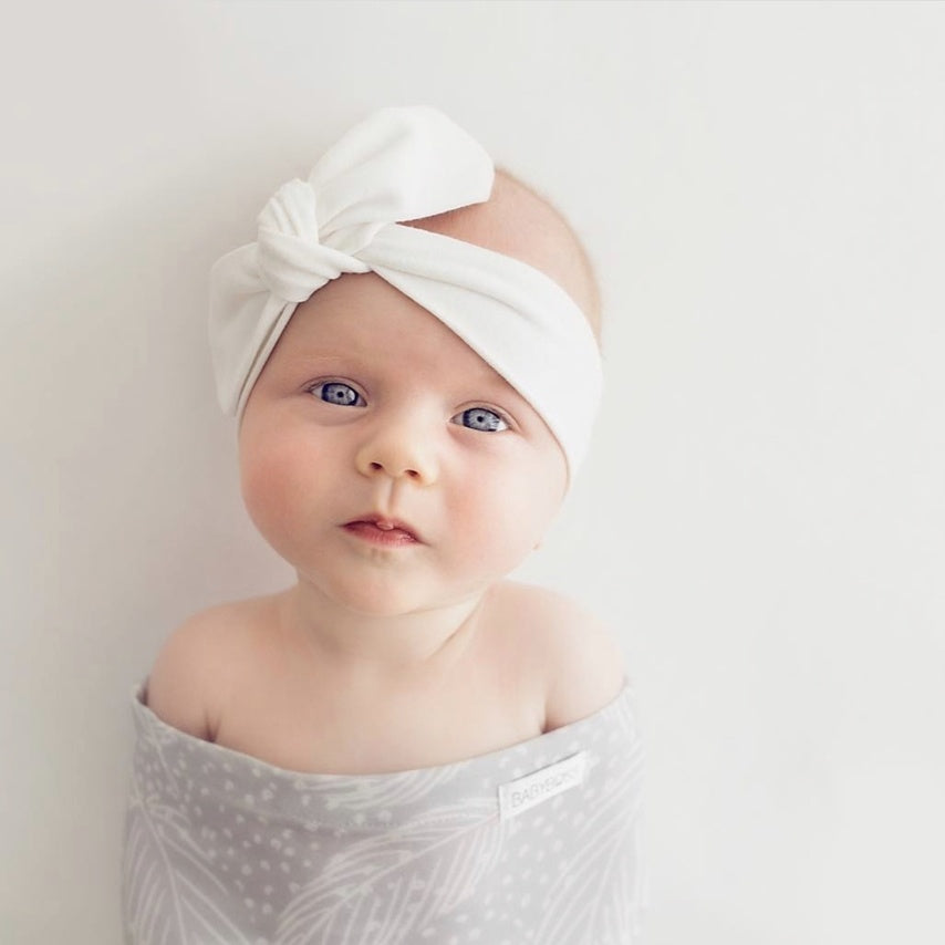 Classic White Topknot Headband