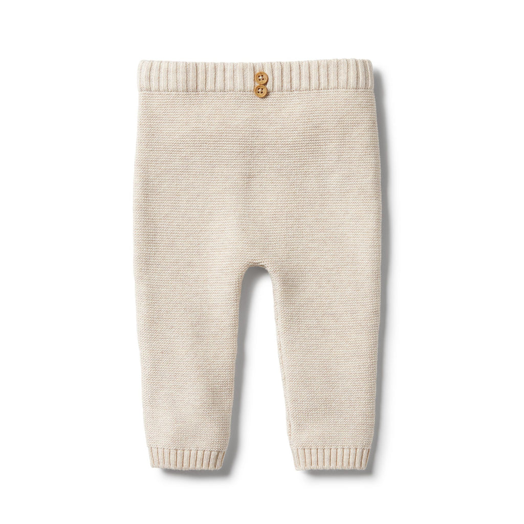 Knitted Ottoman Legging - Oatmeal Melange