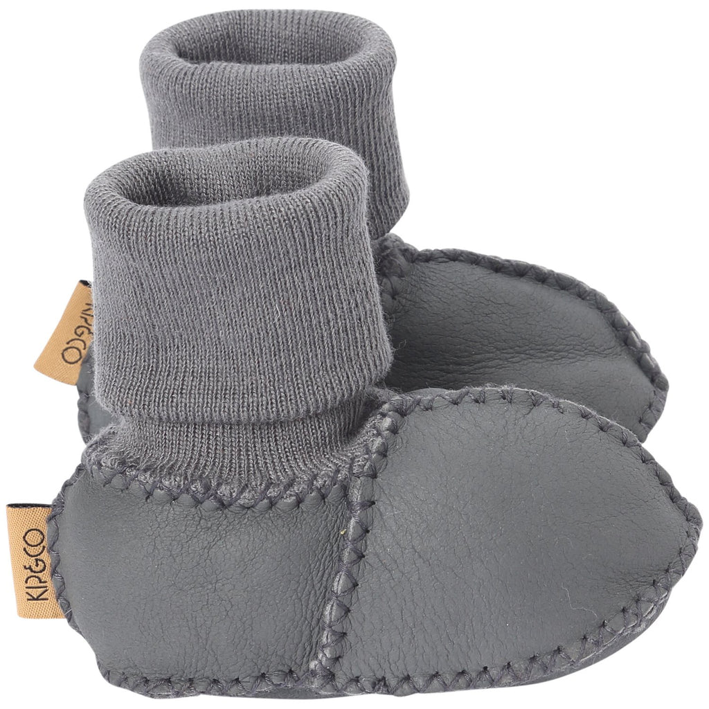 Dark Grey Baby Booties