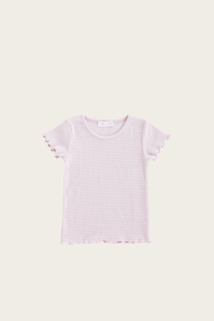 Lily Tee - Lavender Stripe