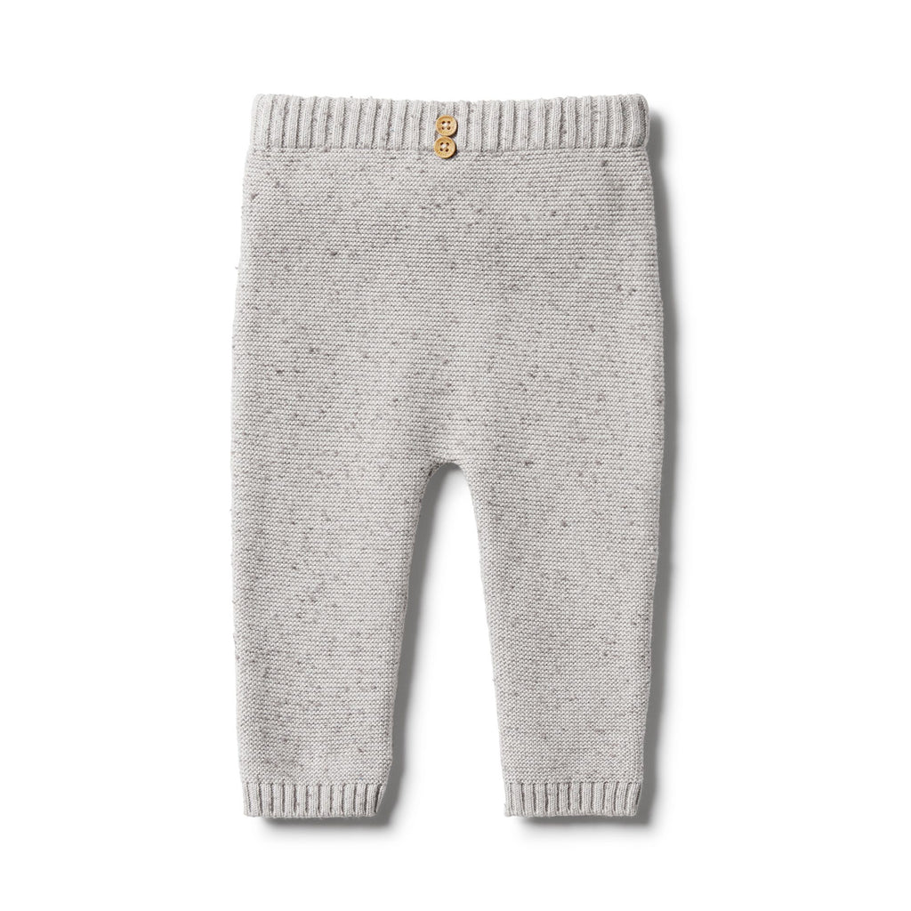 Knitted Ottoman Legging - Glacier Grey Fleck