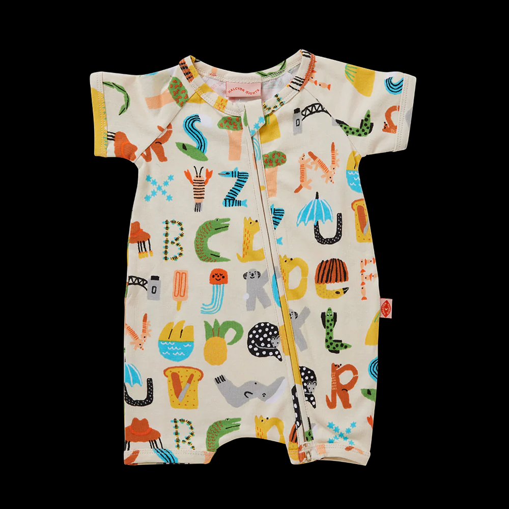 ABC Down Under Short Sleeve Zipsuit