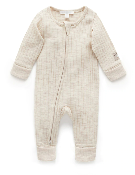 Australian Merino Growsuit - Almond Melange