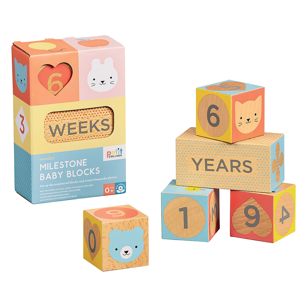 Wooden Baby Milestone Blocks