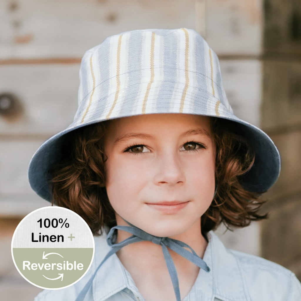 Kids reversible classic bucket hat  - Spencer/Steele