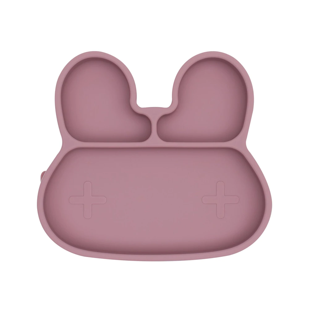 Bunny Stickie Plate - Dusty Rose