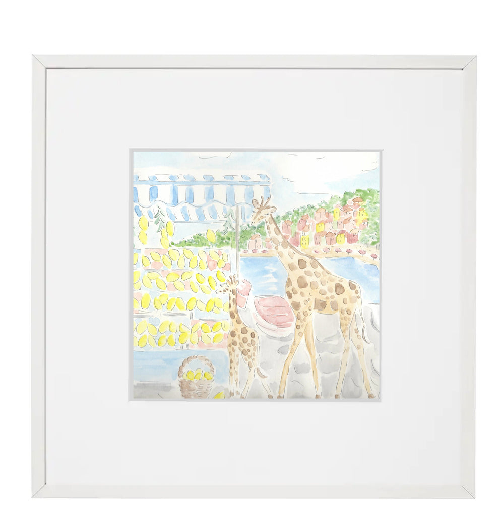 Original Watercolour: Giraffes in Capri
