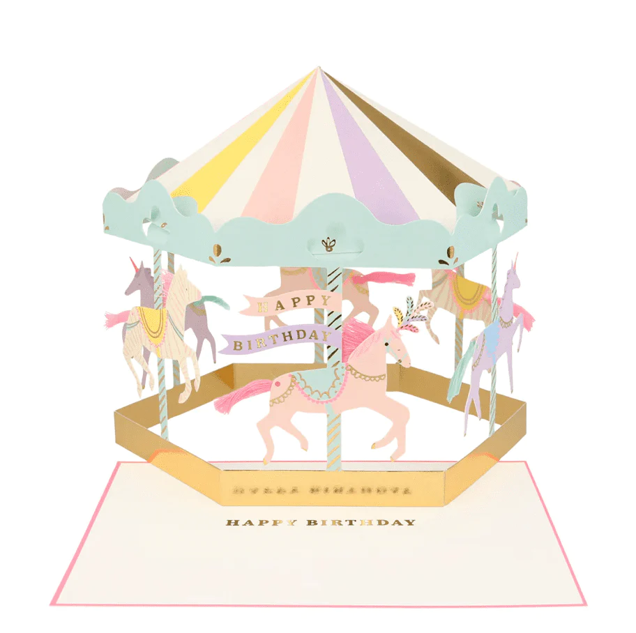 Carousel Stand-Up Birthday Card