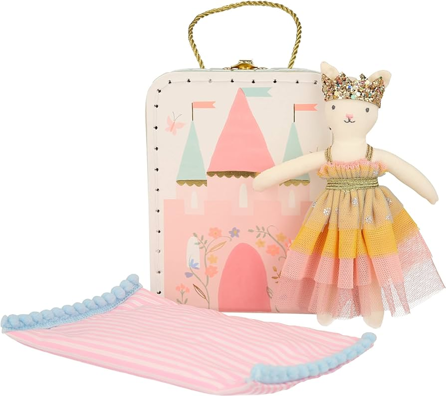 Castle & Princess Cat Mini Suitcase Doll