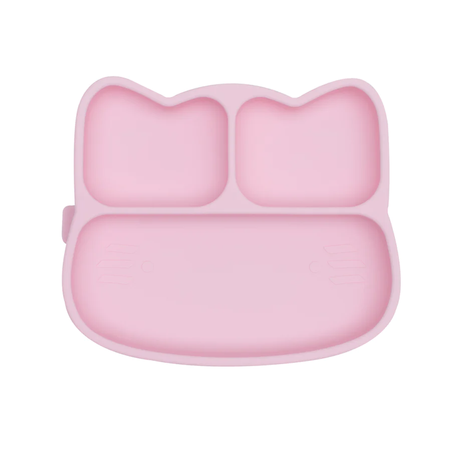 Cat Stickie Plate - Powder Pink