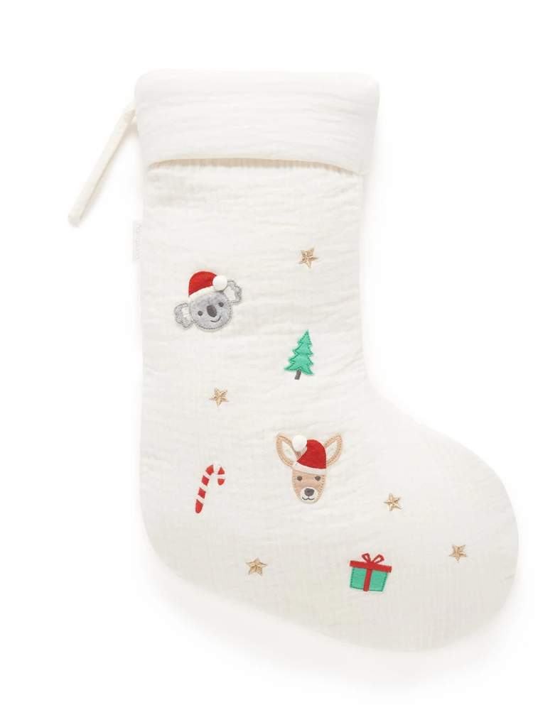 Australian Christmas Embroidered Stocking