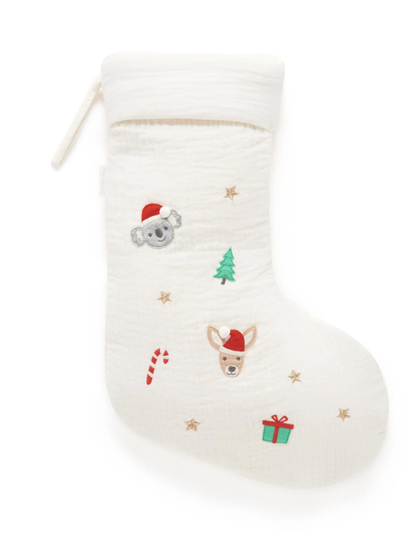 Australian Christmas Embroidered Stocking