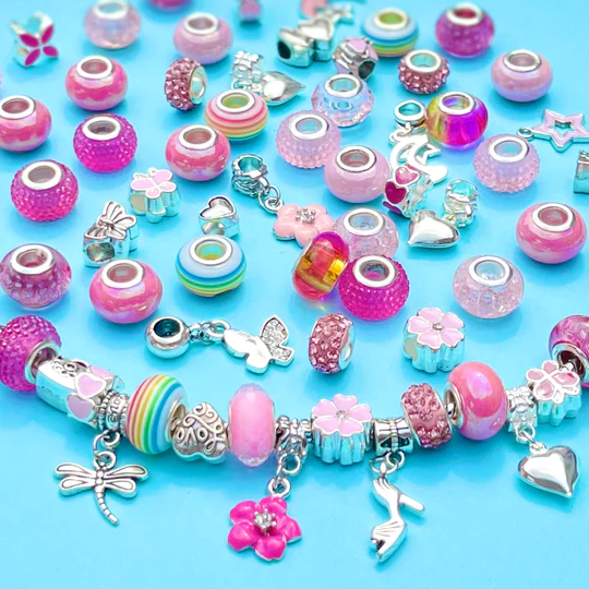 Make Your Own Charm Bracelet Kit -  Pink