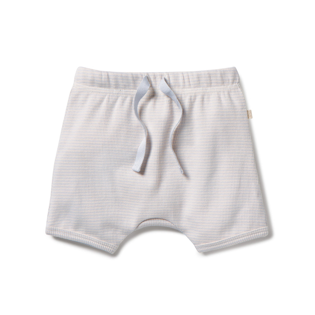 Organic Stripe Rib Tie Front Short - Dawn