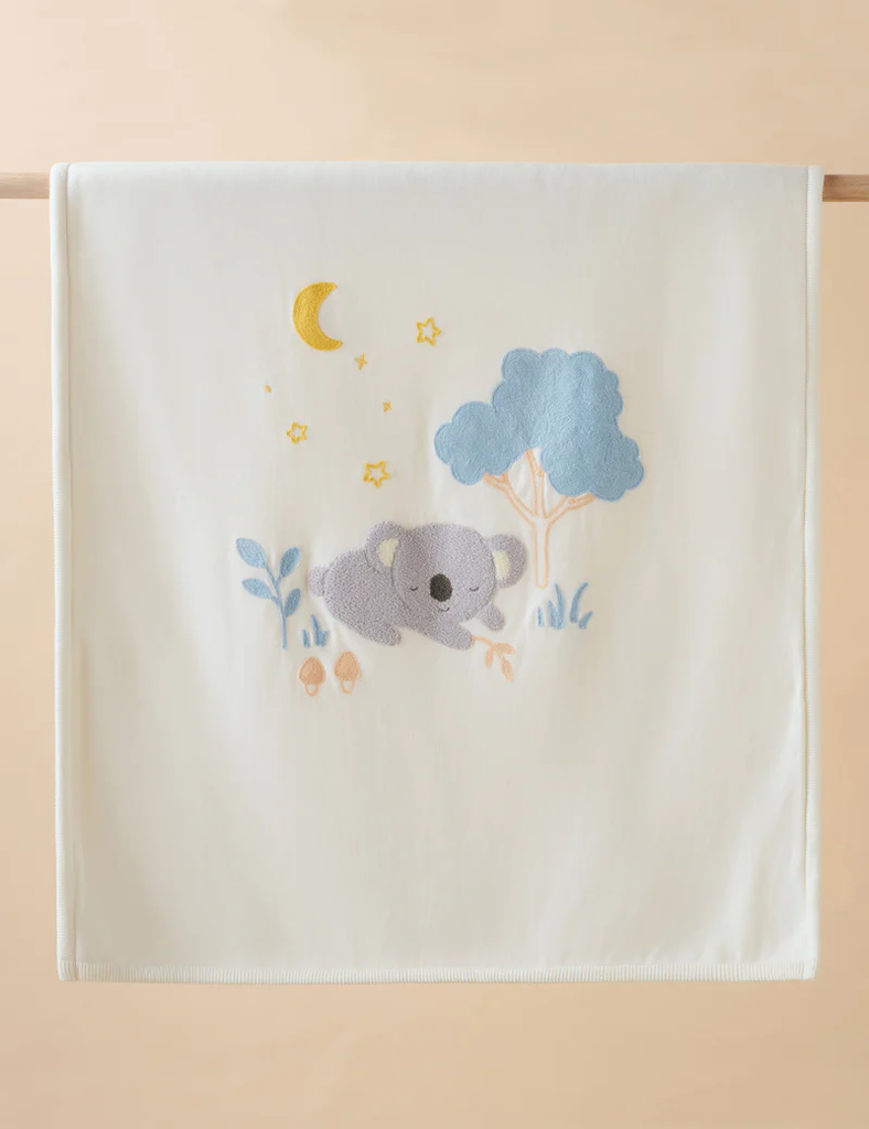 Embroidered Lined Blanket - Little Koala Nap
