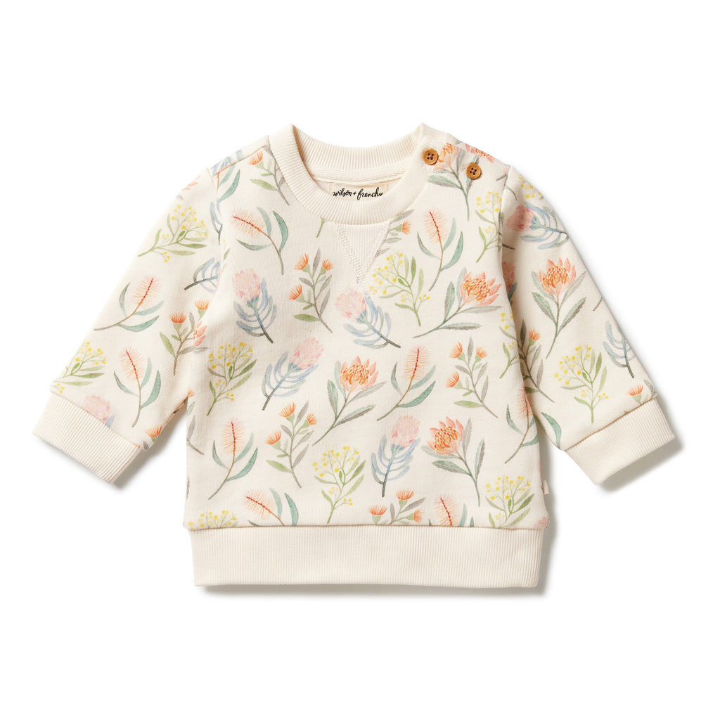 Organic French Terry Sweat - Pretty Floral
