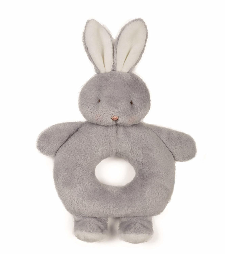 Grady Bunny Grey Ring Rattle