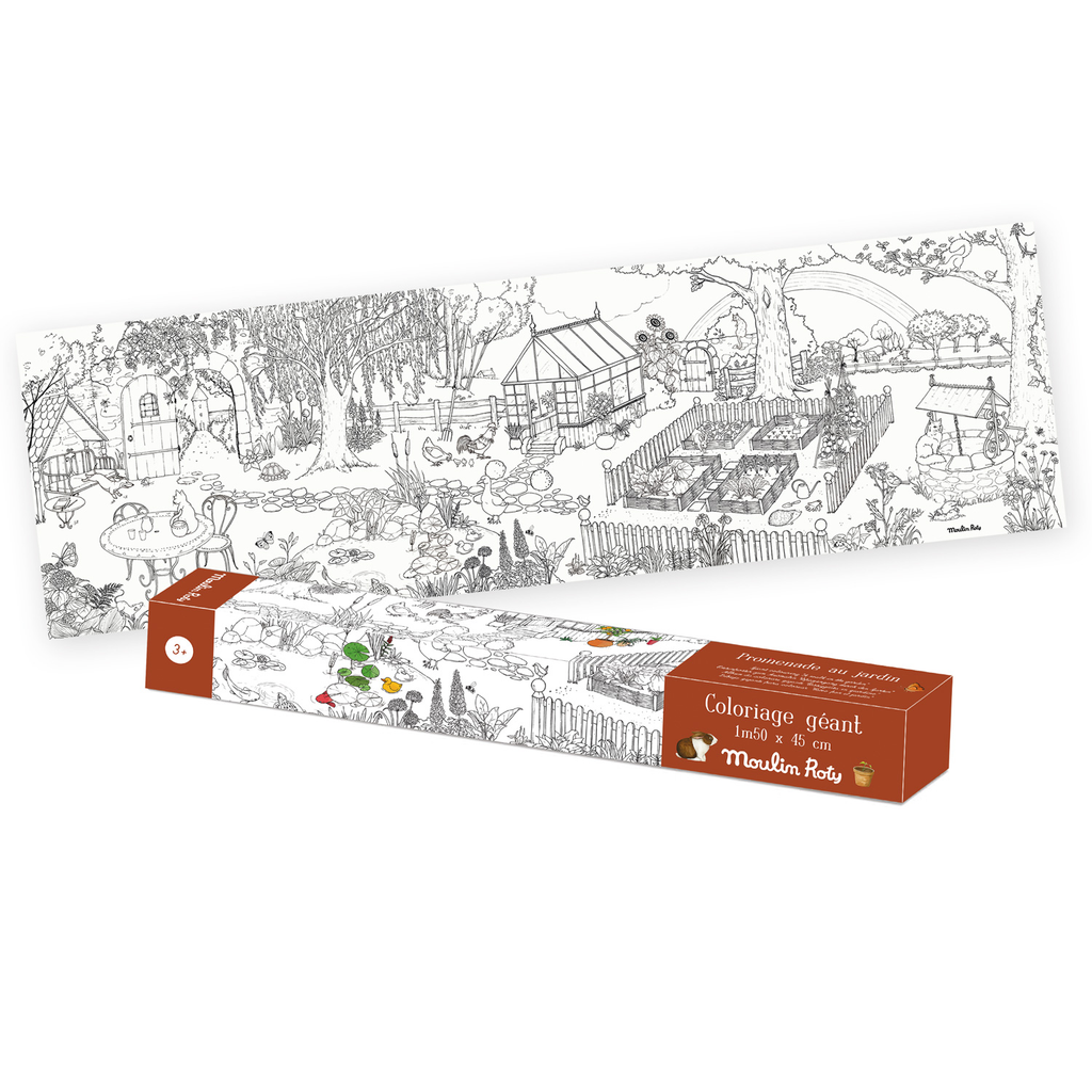 Moulin Roty Jardin Gardener Giant Colouring Poster