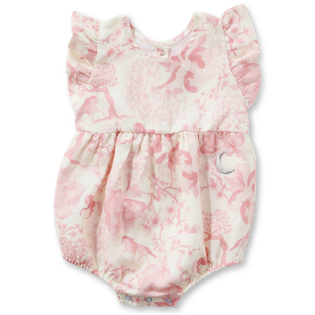 Fleur Linen Frill Baby Romper