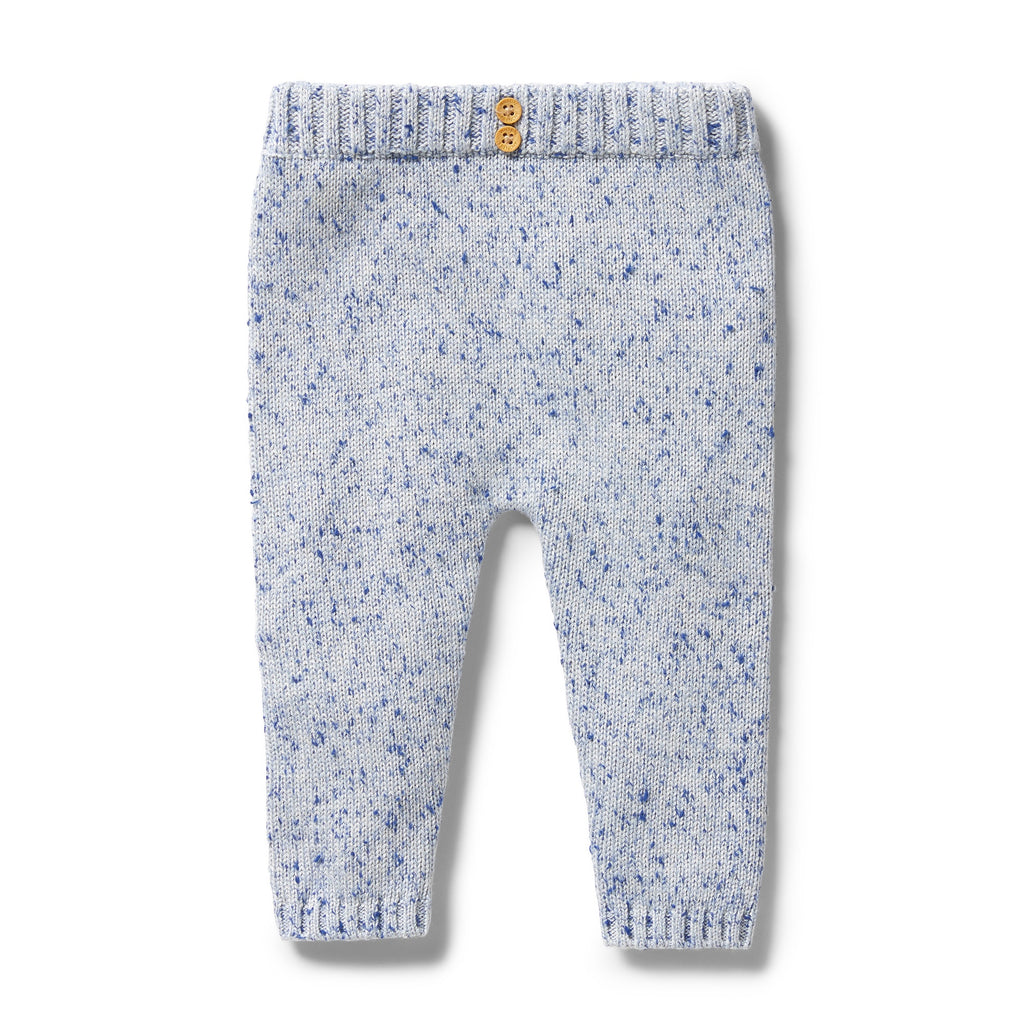 Knitted Legging - Deep Blue Fleck