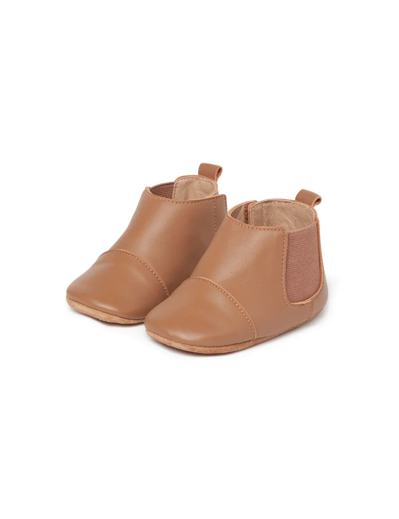 Leather Chelsea Bootie - Tan